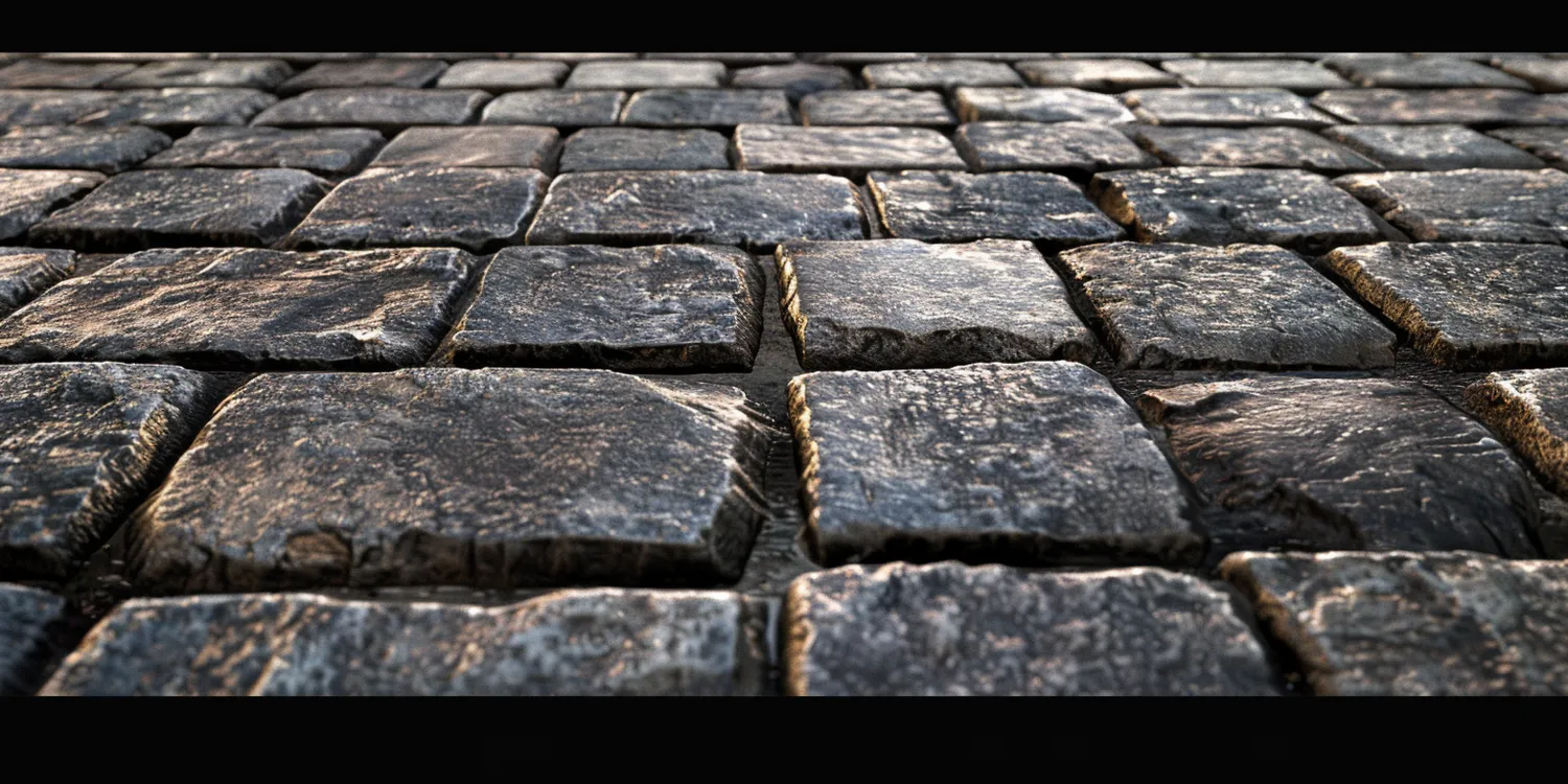 Proces układania powierzchni przy użyciu kostki brukowej